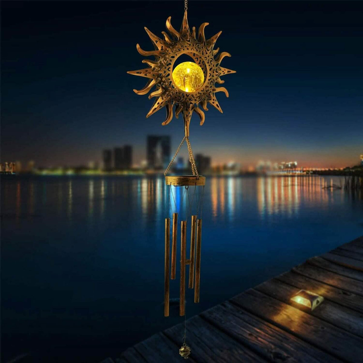 Sun Solar Wind Chimes Garden & Patio - Tophatter Daily Deals