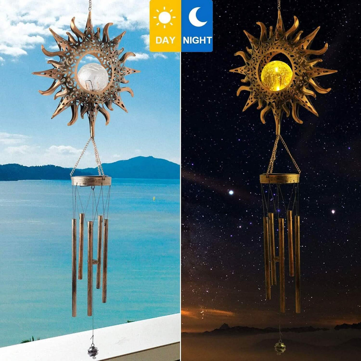 Sun Solar Wind Chimes Garden & Patio - Tophatter Daily Deals