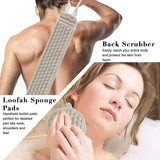 Suntee Exfoliating Back Scrubber and Exfoliating Sponge Pad Bath - Tophatter Daily Deals