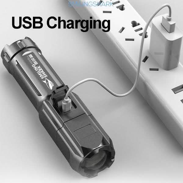 Super Bright ABS Strong Light Focusing Led Flashlight Outdoor Recreation - Tophatter Daily Deals