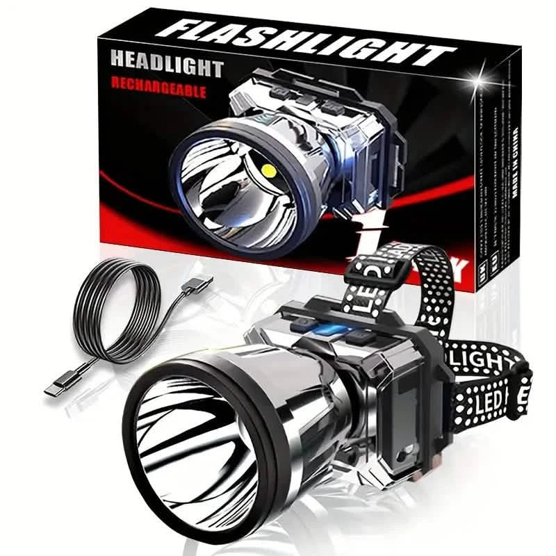 Super Bright USB Charging Headlight Outdoor Recreation - Tophatter Daily Deals