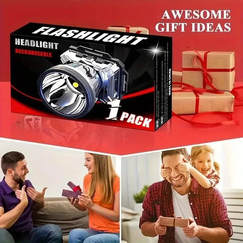 Super Bright USB Charging Headlight Outdoor Recreation - Tophatter Daily Deals