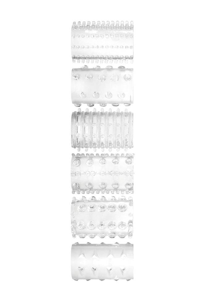 Adam & Eve - Super Stretch Tickler Sleeves - Clear - 6 PC Sex Toy - Tophatter Daily Deals