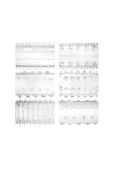 Adam & Eve - Super Stretch Tickler Sleeves - Clear - 6 PC Sex Toy - Tophatter Daily Deals