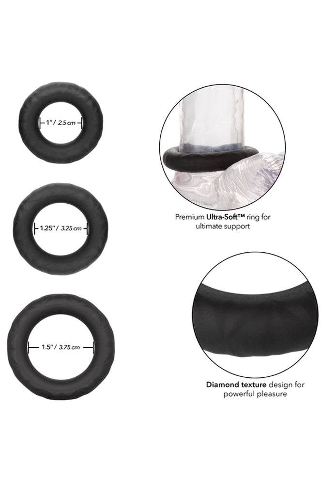 Cal Exotics - Link Up - Ultra-Soft Supreme Cock Ring Set Sex Toy - Tophatter Daily Deals
