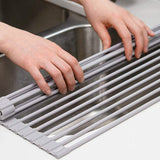 Surpahs over the Sink Multipurpose Roll-Up Dish Drying Rack Kitchen Storage - Tophatter Daily Deals