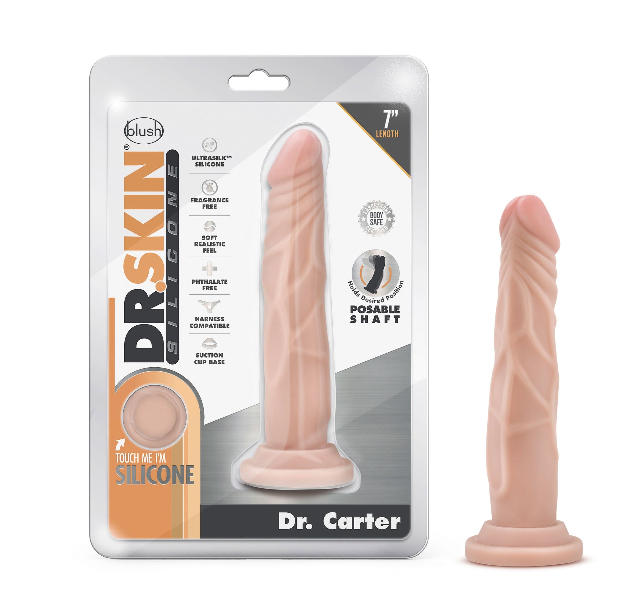 Dr. Skin Silicone Dr. Carter (Vanilla) – 7.5 Inch Suction Cup Dong > Dildos > Realistic Dildos - Tophatter Daily Deals
