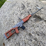 Miniature Metal SVD Dragunov Sniper Rifle 17CM/6.7" - Tophatter Daily Deals