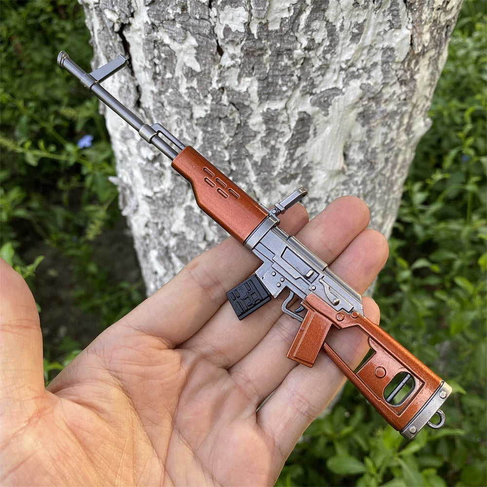 Miniature Metal SVD Dragunov Sniper Rifle 17CM/6.7" - Tophatter Daily Deals
