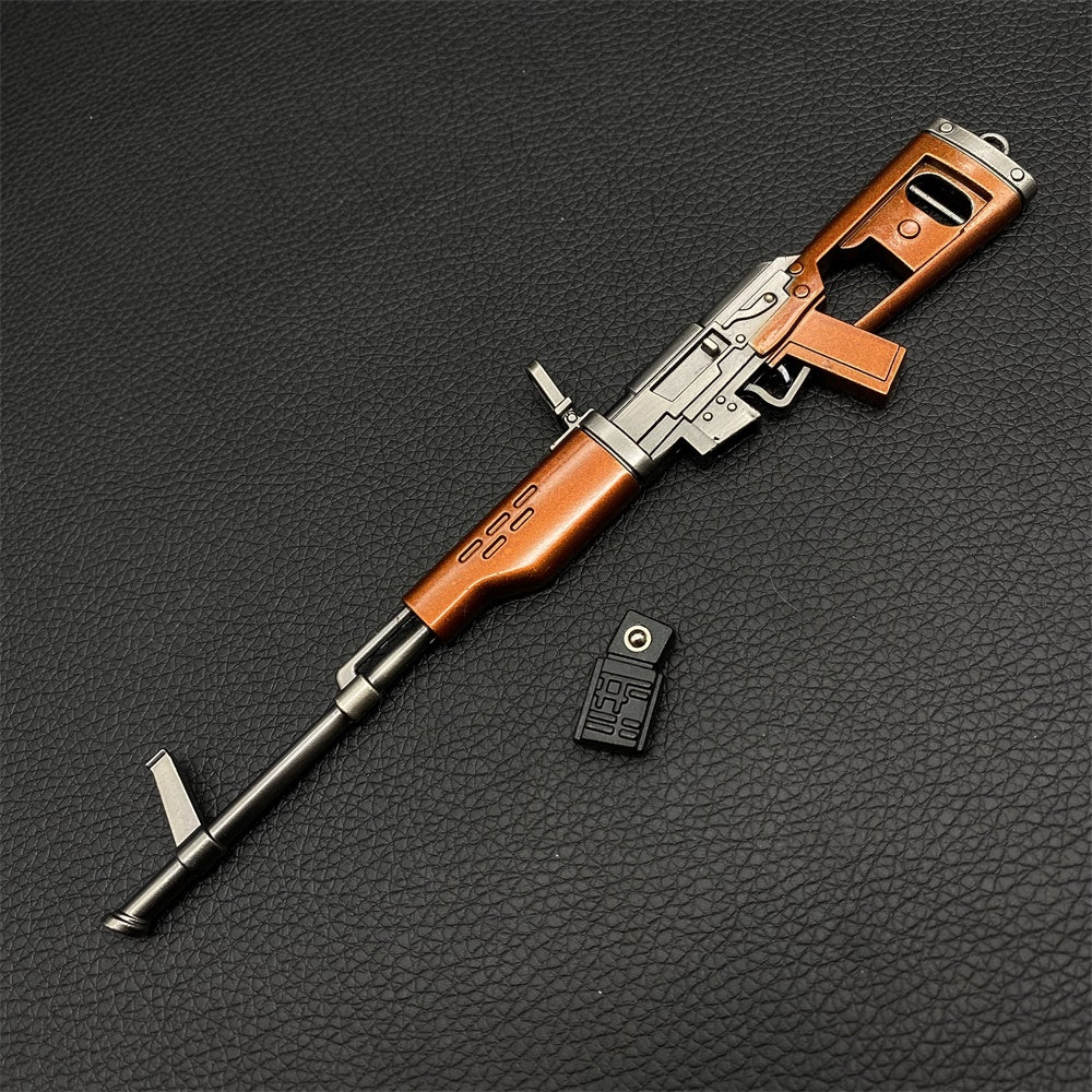 Miniature Metal SVD Dragunov Sniper Rifle 17CM/6.7" - Tophatter Daily Deals