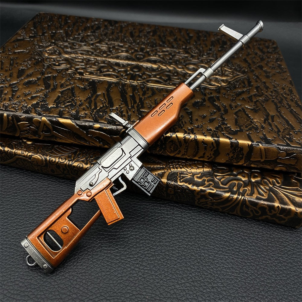 Miniature Metal SVD Dragunov Sniper Rifle 17CM/6.7" - Tophatter Daily Deals