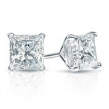 Swarovski Crystals Princess-Cut Stud Earrings Earrings - Tophatter Daily Deals