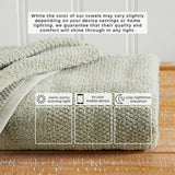 100% Cotton Woven Texture Bath Towel Set - Marbella Collection Bath - Tophatter Daily Deals