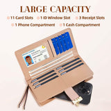 Sweet Cute Women's Long Leaf Bifold Wallet Handbags & Wallets - Tophatter Daily Deals