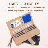 Sweet Cute Women's Long Leaf Bifold Wallet Handbags & Wallets - Tophatter Daily Deals