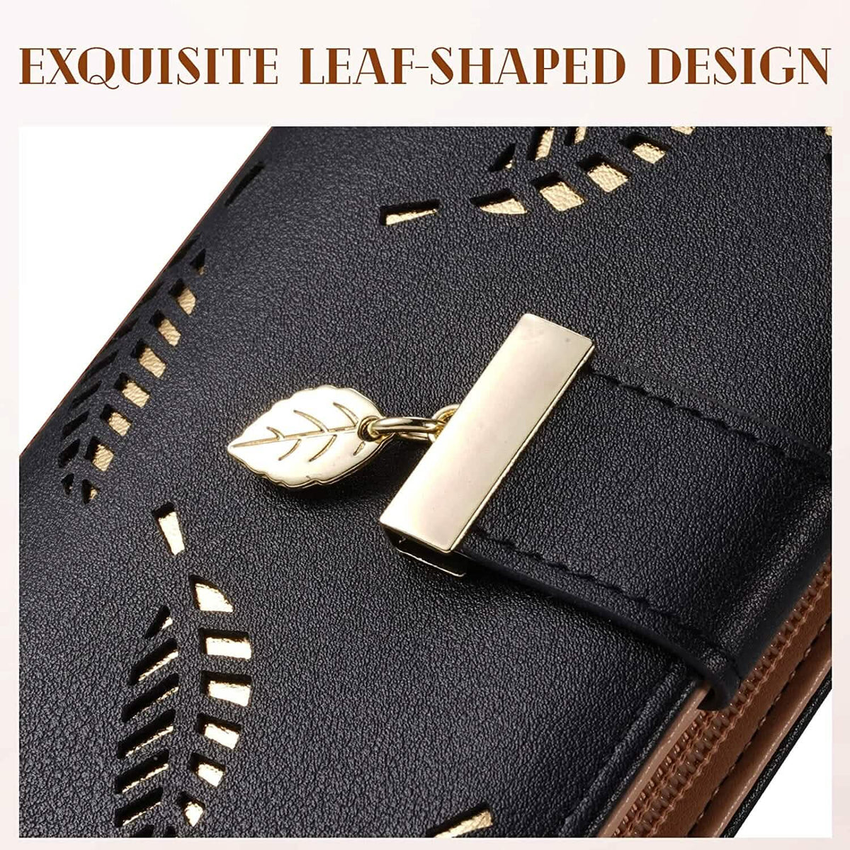 Sweet Cute Women's Long Leaf Bifold Wallet Handbags & Wallets - Tophatter Daily Deals