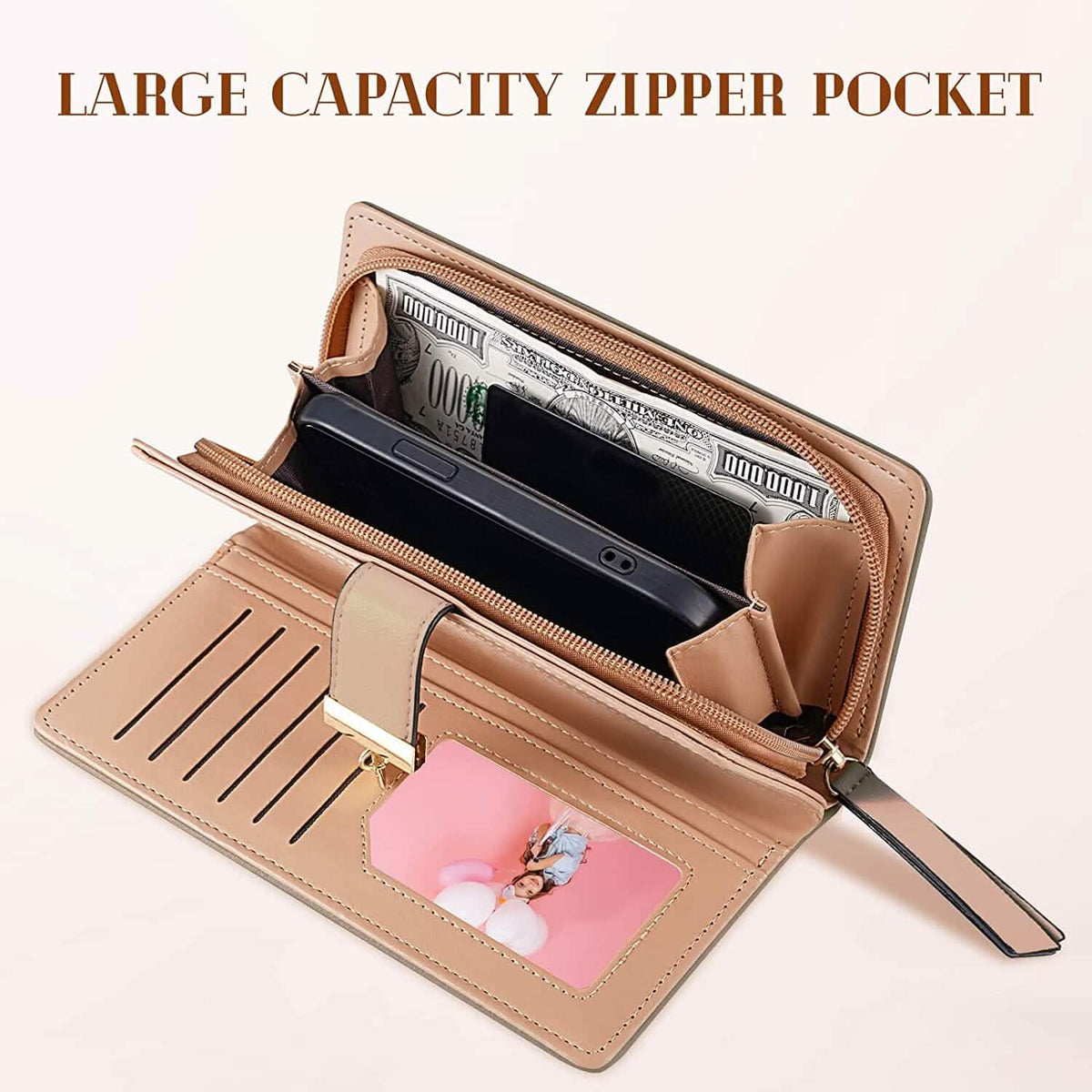Sweet Cute Women's Long Leaf Bifold Wallet Handbags & Wallets - Tophatter Daily Deals