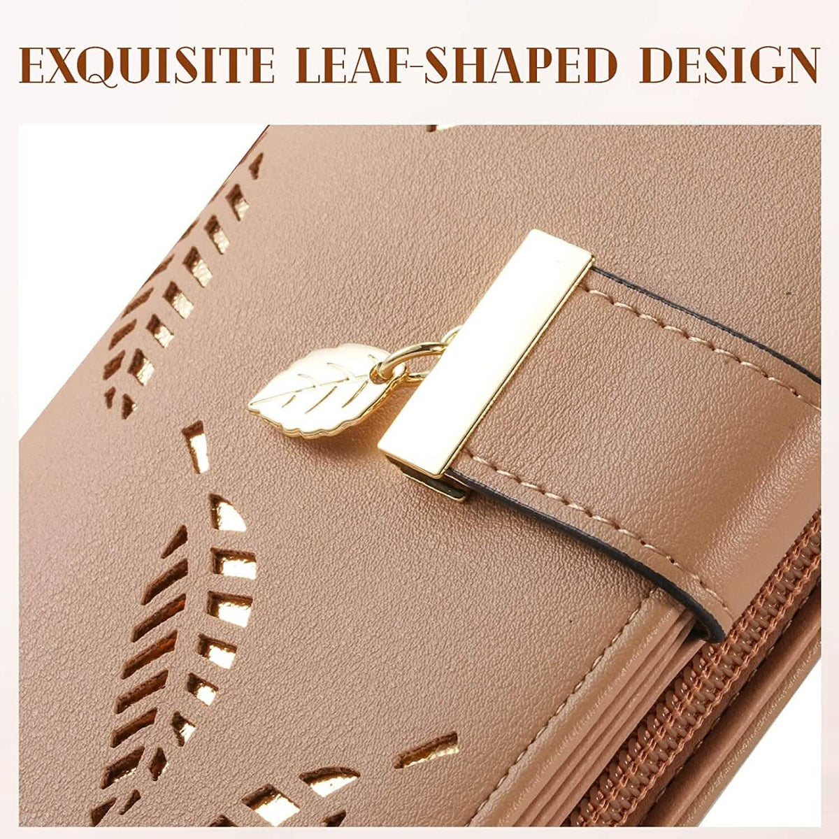 Sweet Cute Women's Long Leaf Bifold Wallet Handbags & Wallets - Tophatter Daily Deals
