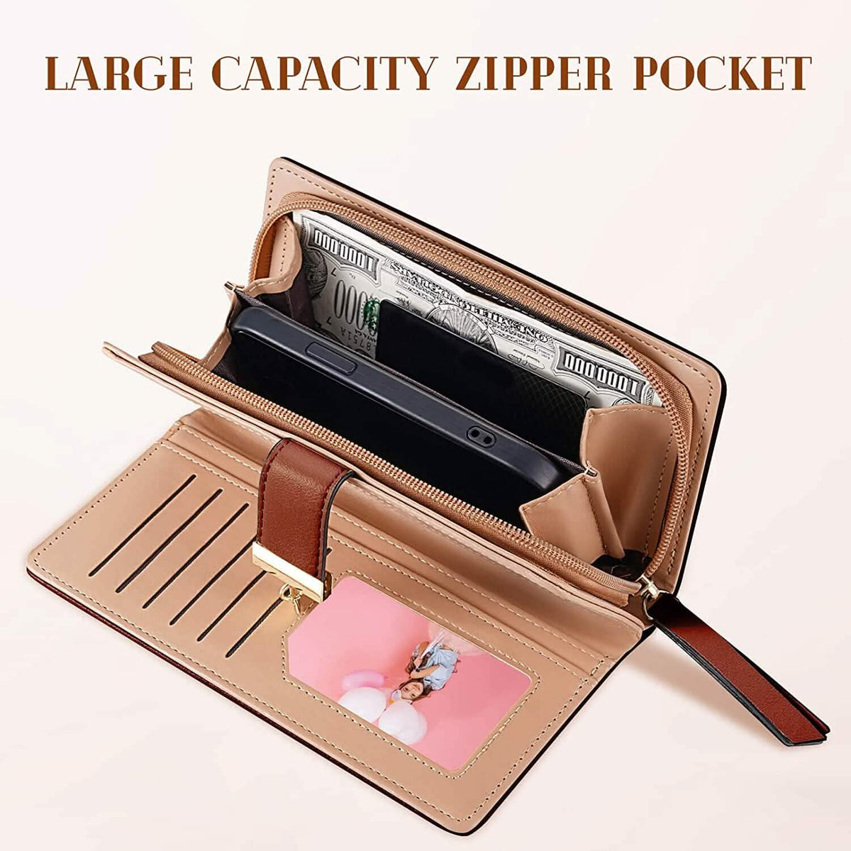 Sweet Cute Women's Long Leaf Bifold Wallet Handbags & Wallets - Tophatter Daily Deals