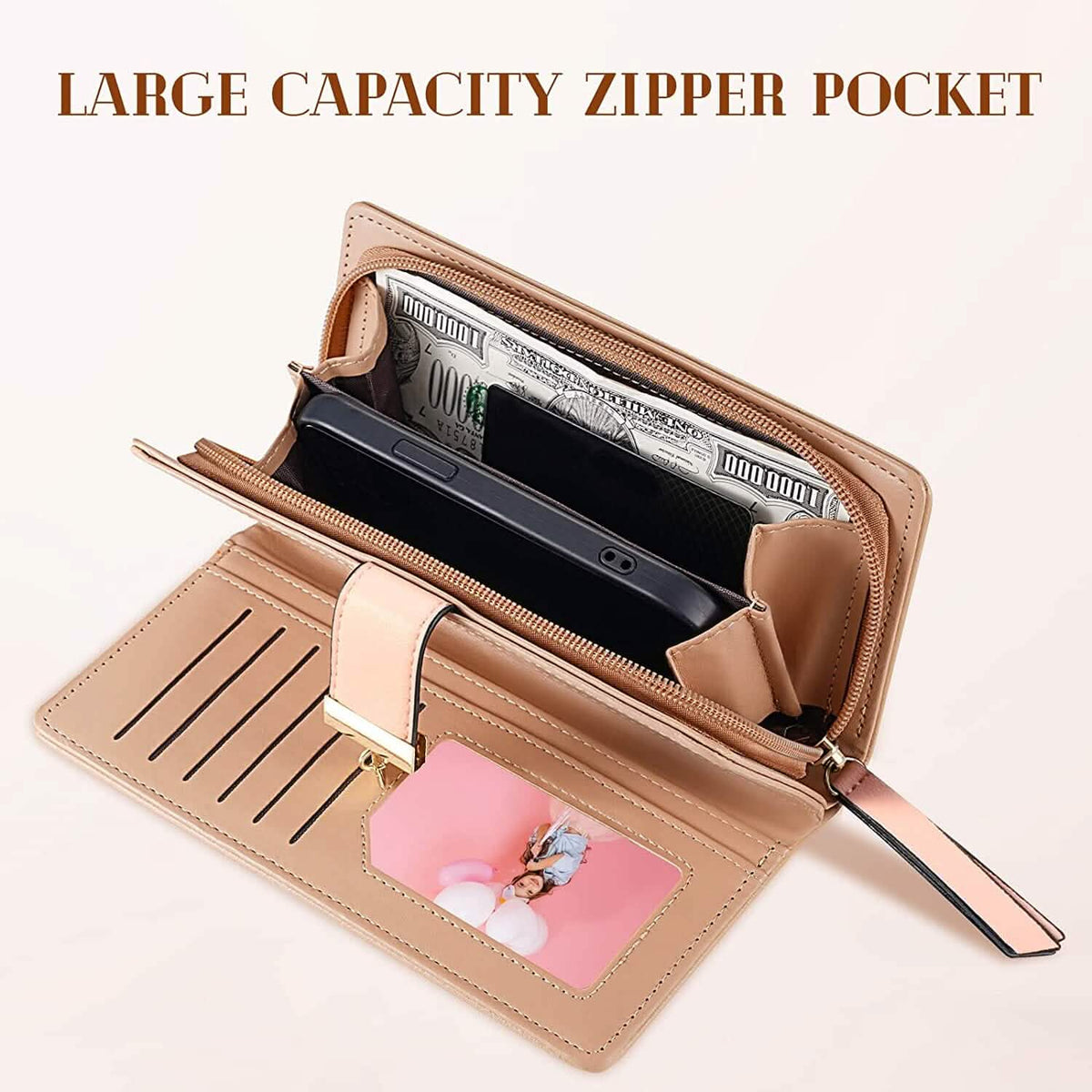 Sweet Cute Women's Long Leaf Bifold Wallet Handbags & Wallets - Tophatter Daily Deals
