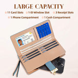 Sweet Cute Women's Long Leaf Bifold Wallet Handbags & Wallets - Tophatter Daily Deals