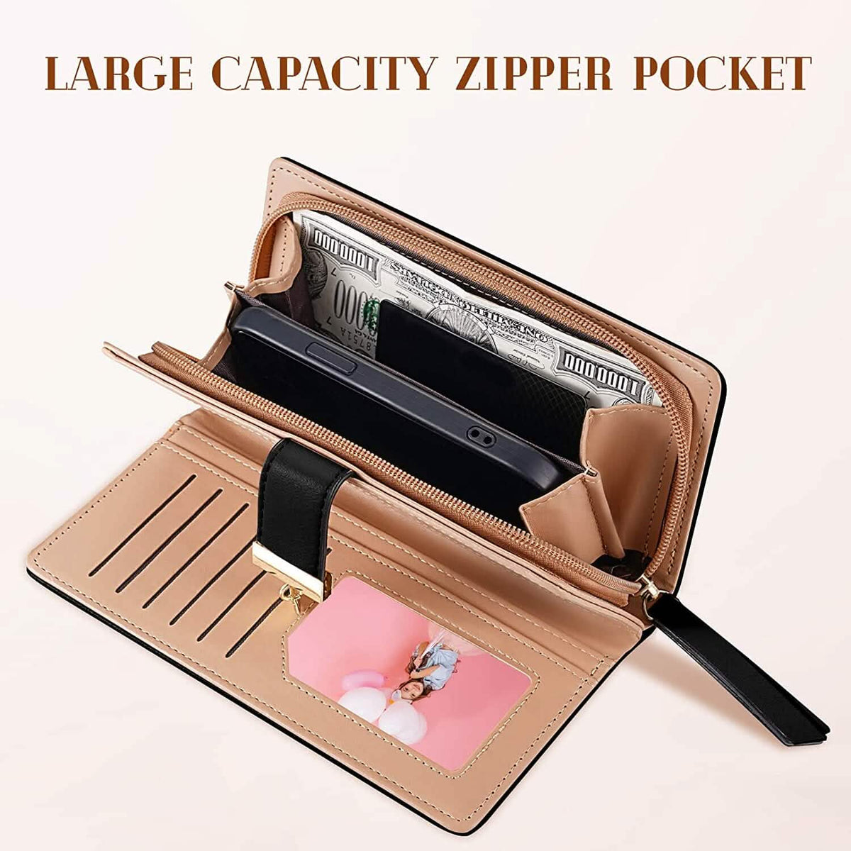 Sweet Cute Women's Long Leaf Bifold Wallet Handbags & Wallets - Tophatter Daily Deals