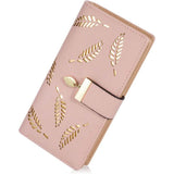 Sweet Cute Women's Long Leaf Bifold Wallet Pink Handbags & Wallets - Tophatter Daily Deals