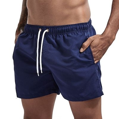 Swim Shorts for Men Quick Dry Navy Blue Swimsuit - Tophatter Daily Deals