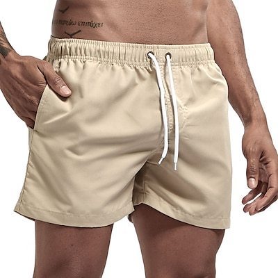 Swim Shorts for Men Quick Dry Khaki Swimsuit - Tophatter Daily Deals