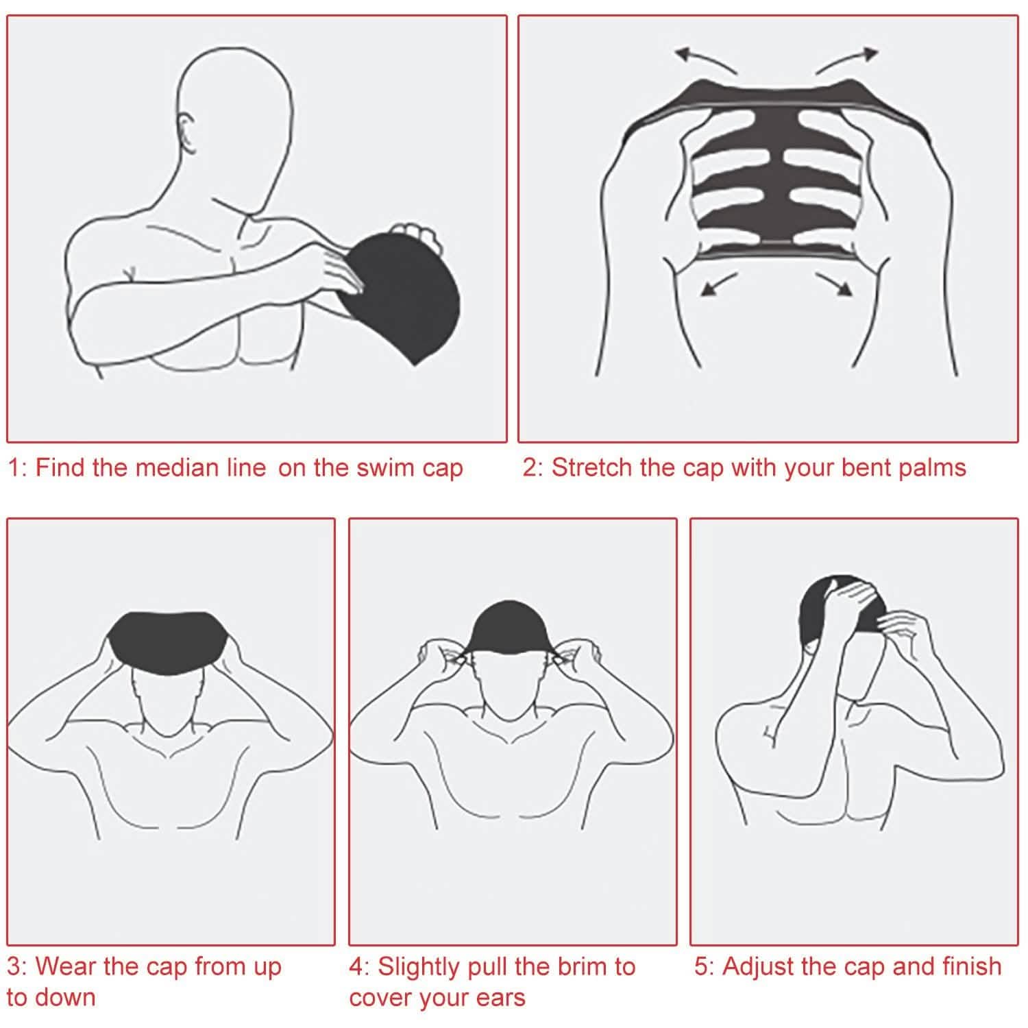 Swimming Cap Waterproof Silicone Outdoor Recreation - Tophatter Daily Deals