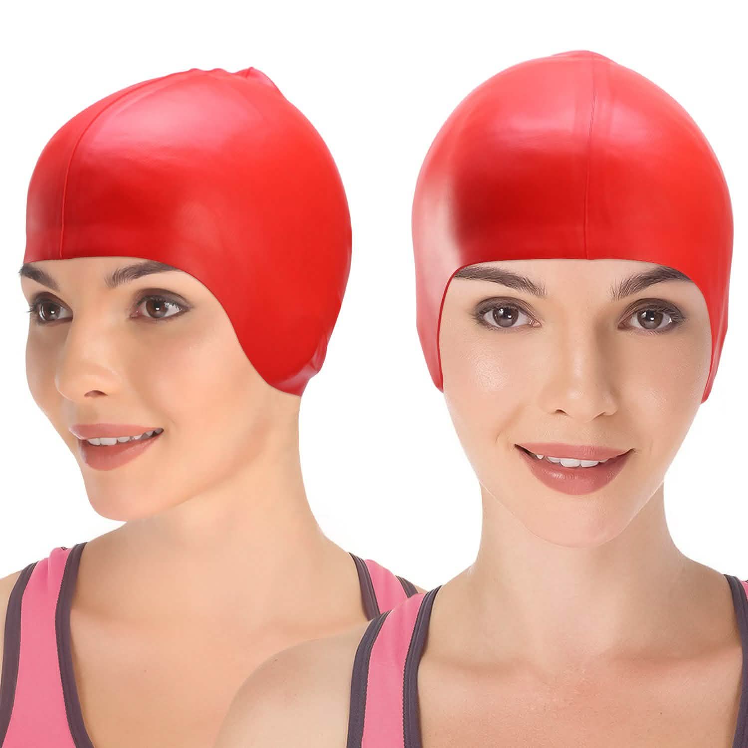 Swimming Cap Waterproof Silicone Outdoor Recreation - Tophatter Daily Deals