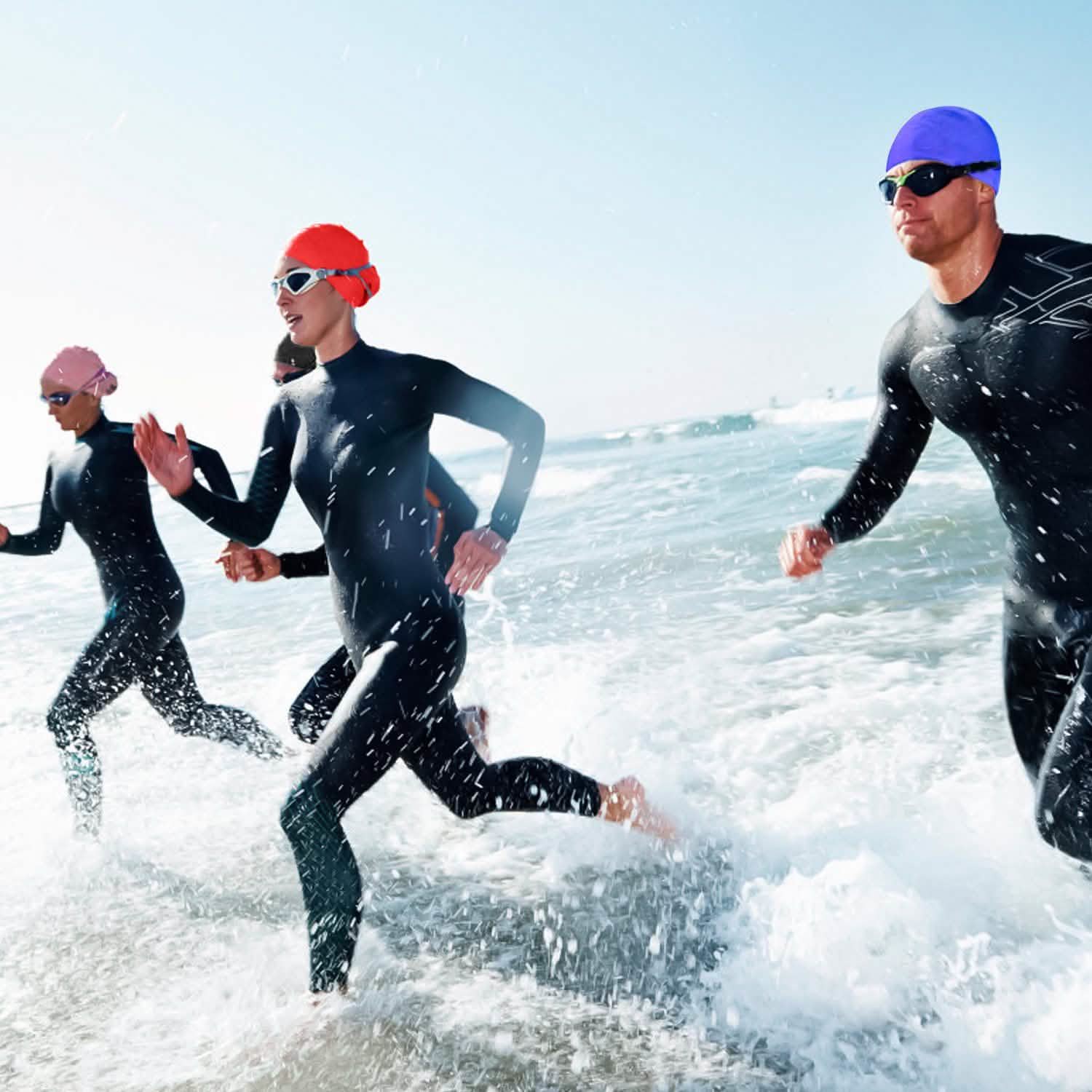 Swimming Cap Waterproof Silicone Outdoor Recreation - Tophatter Daily Deals