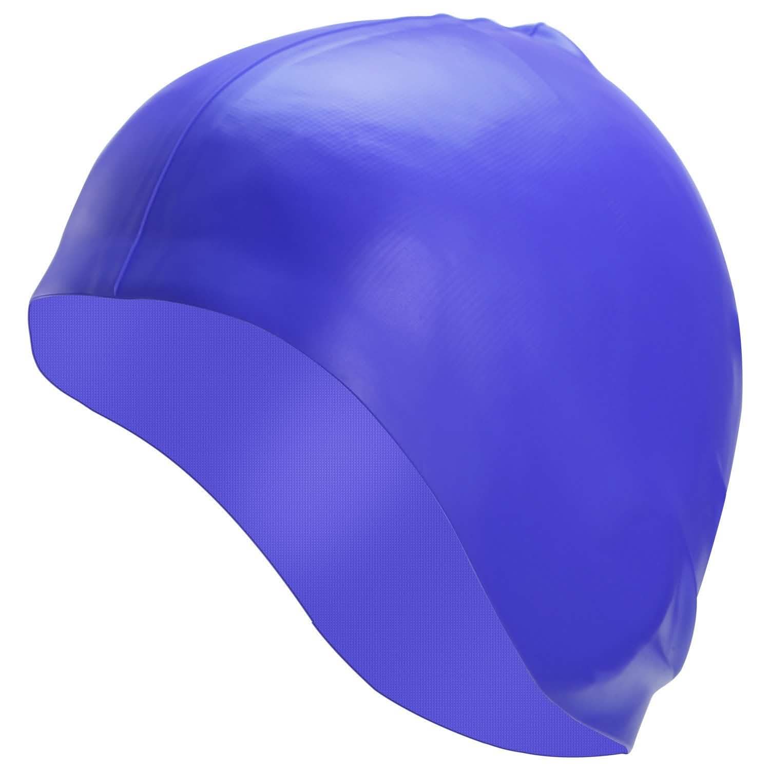 Swimming Cap Waterproof Silicone Navy Outdoor Recreation - Tophatter Daily Deals