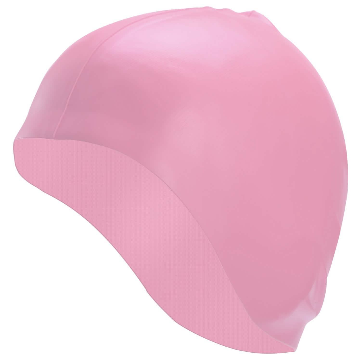 Swimming Cap Waterproof Silicone Pink Outdoor Recreation - Tophatter Daily Deals