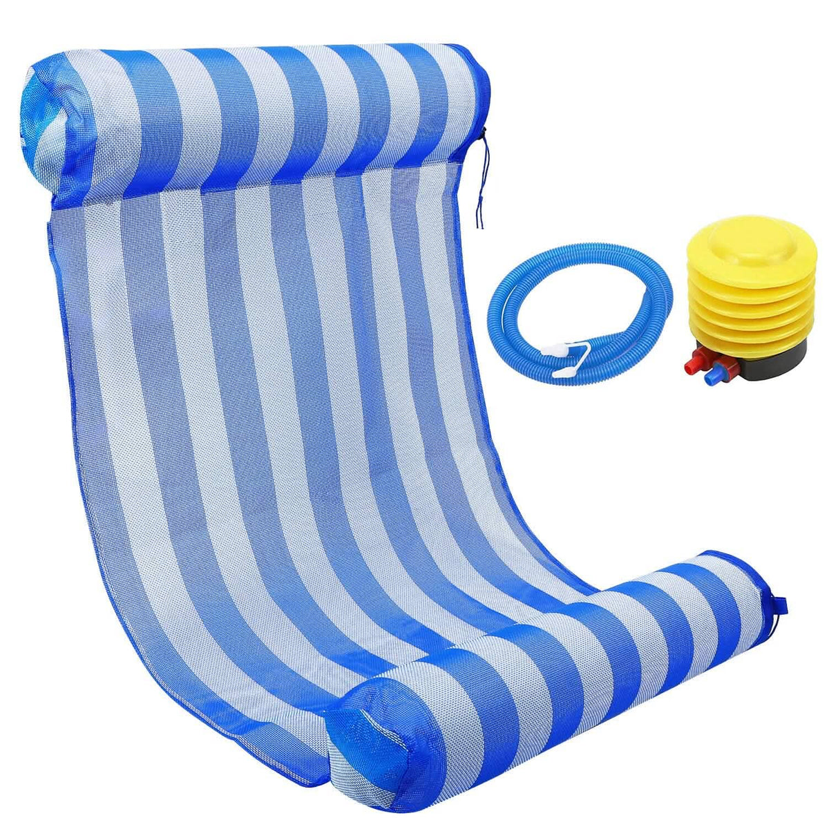 Swimming Pool Float Hammock Inflatable Blue Outdoor Recreation - Tophatter Daily Deals