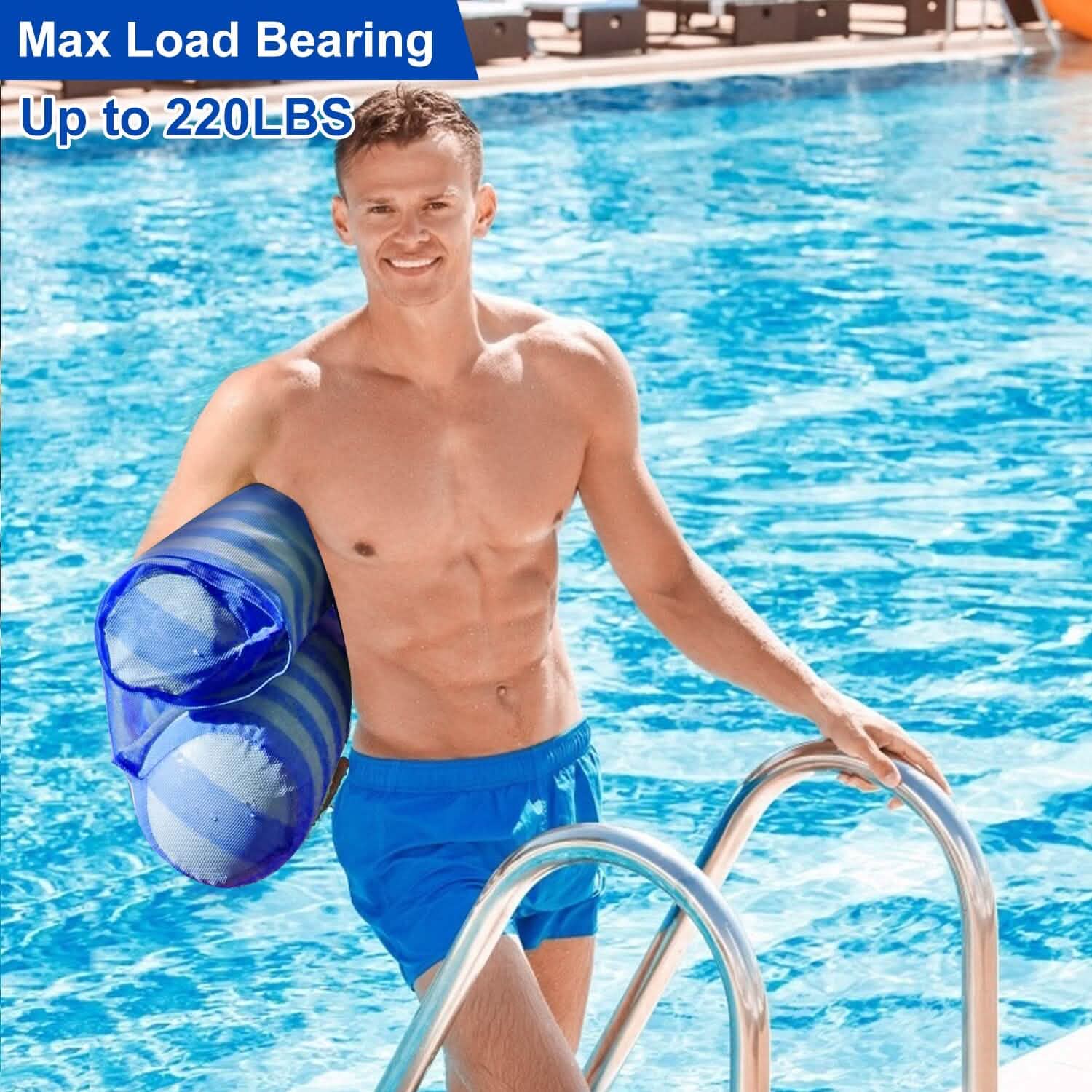 Swimming Pool Float Hammock Inflatable Outdoor Recreation - Tophatter Daily Deals