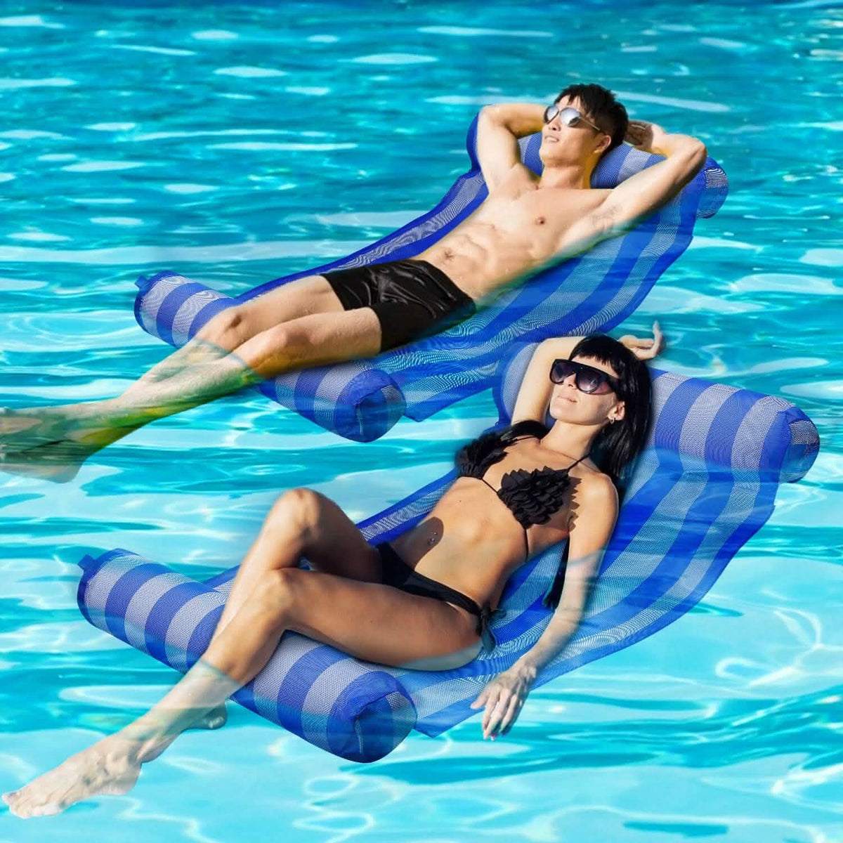 Swimming Pool Float Hammock Inflatable Outdoor Recreation - Tophatter Daily Deals