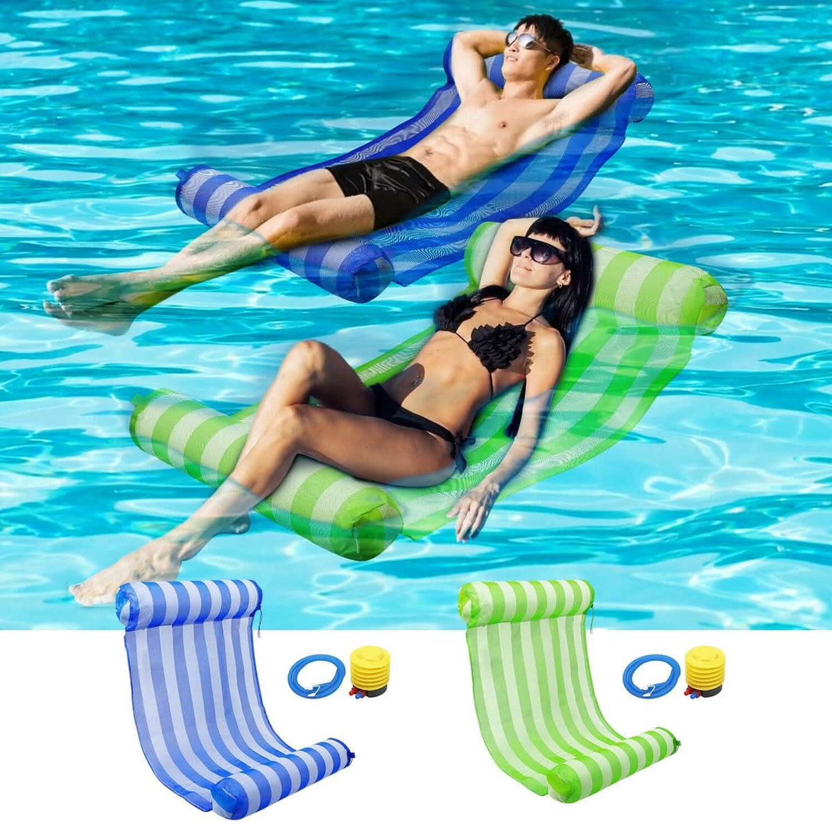 Swimming Pool Float Hammock Inflatable Outdoor Recreation - Tophatter Daily Deals