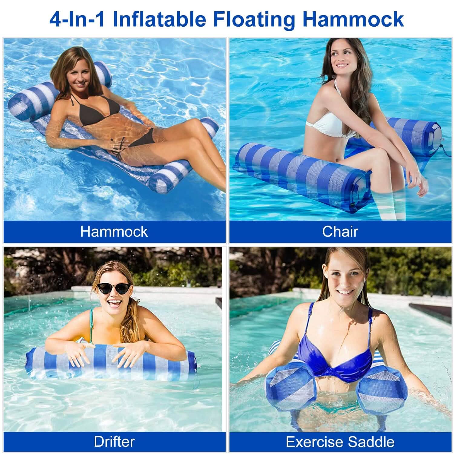 Swimming Pool Float Hammock Inflatable Outdoor Recreation - Tophatter Daily Deals