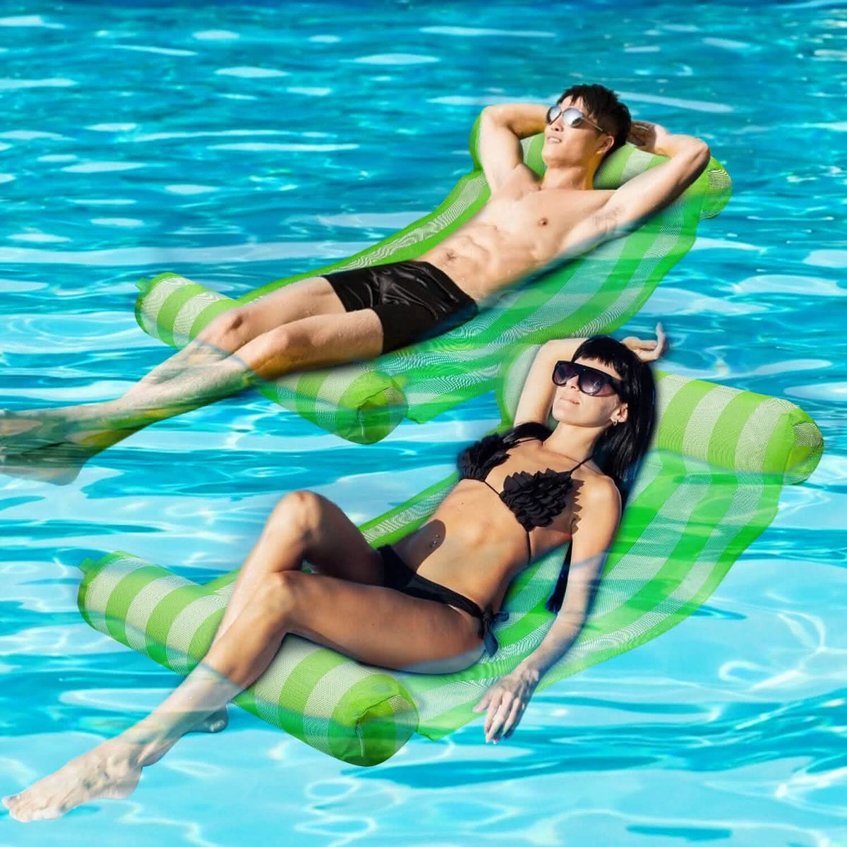 Swimming Pool Float Hammock Inflatable Outdoor Recreation - Tophatter Daily Deals