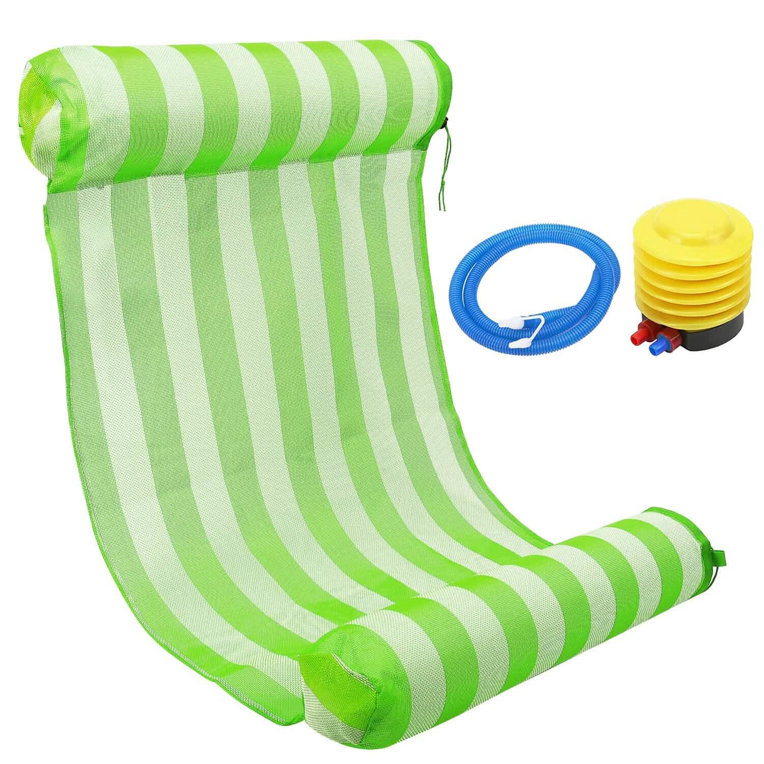 Swimming Pool Float Hammock Inflatable Green Outdoor Recreation - Tophatter Daily Deals