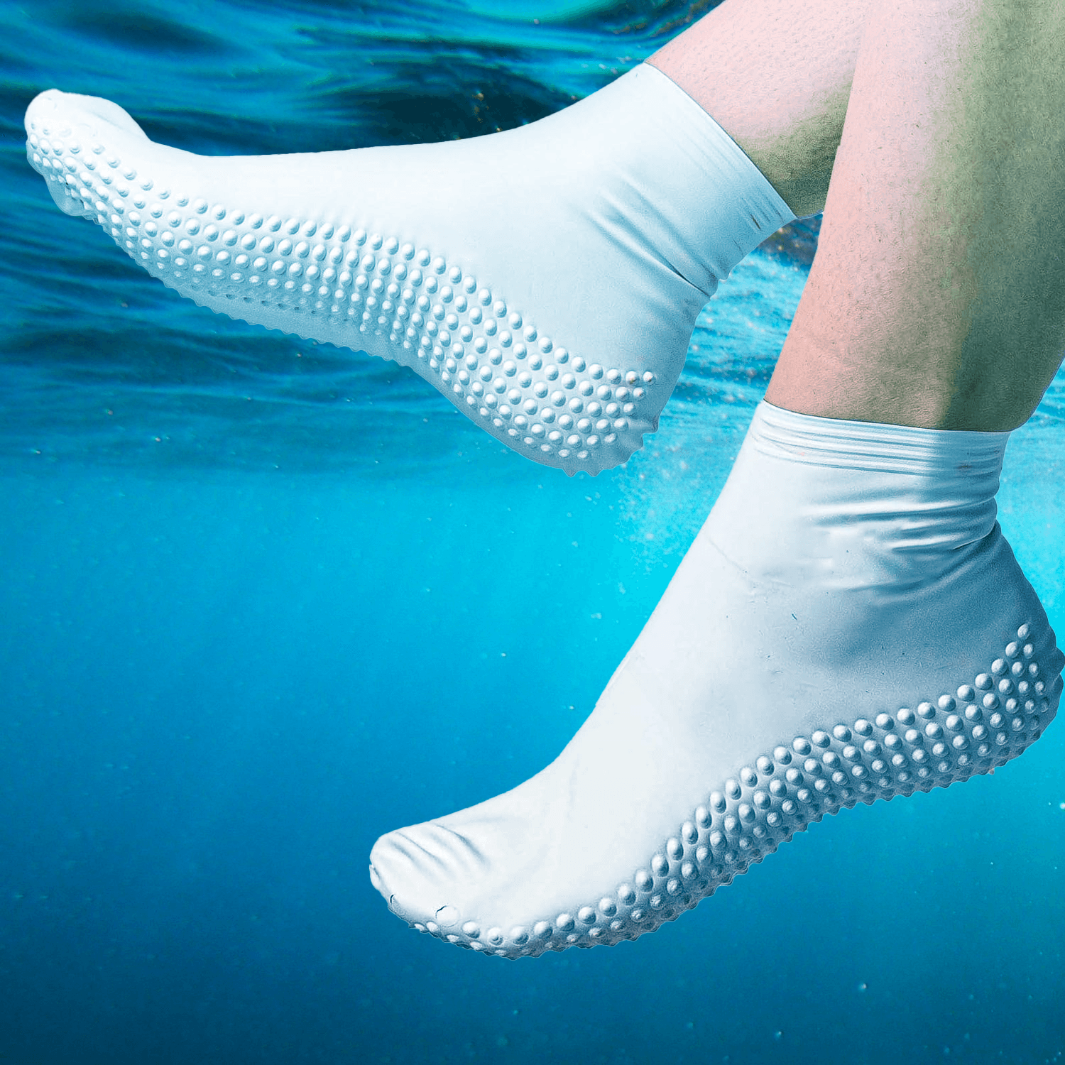 Waterproof Swimming Socks - Swim Socks Anti Verruca 100% Latex Swimming Pool Foot Guard White Swimming - Tophatter Daily Deals