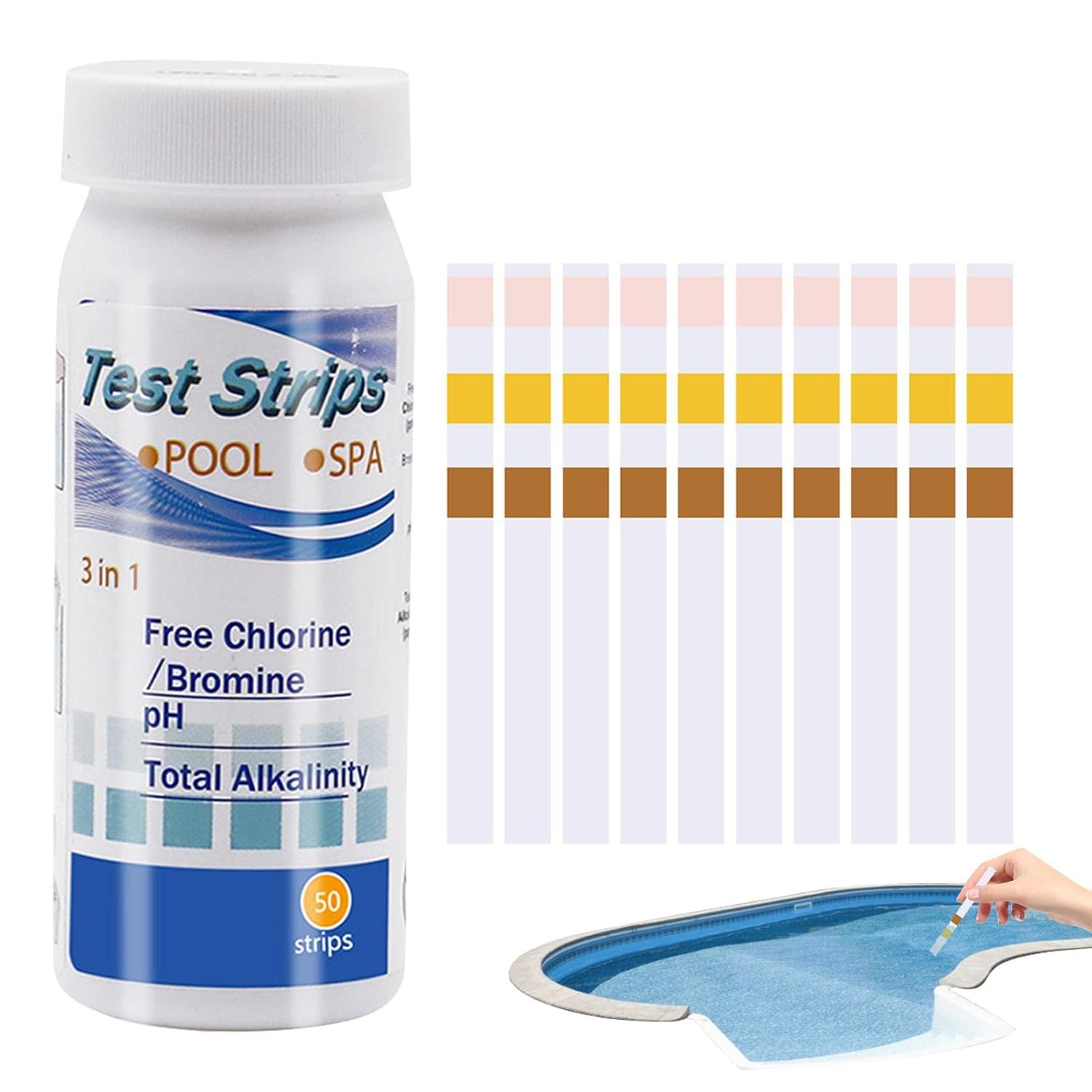 Swimming Pool Test Strips – 200PCS Chlorine Dip Test Strips Swimming Pool Water SPA Hot Tub PH Tester Paper Swimming pool test strips - Tophatter Daily Deals