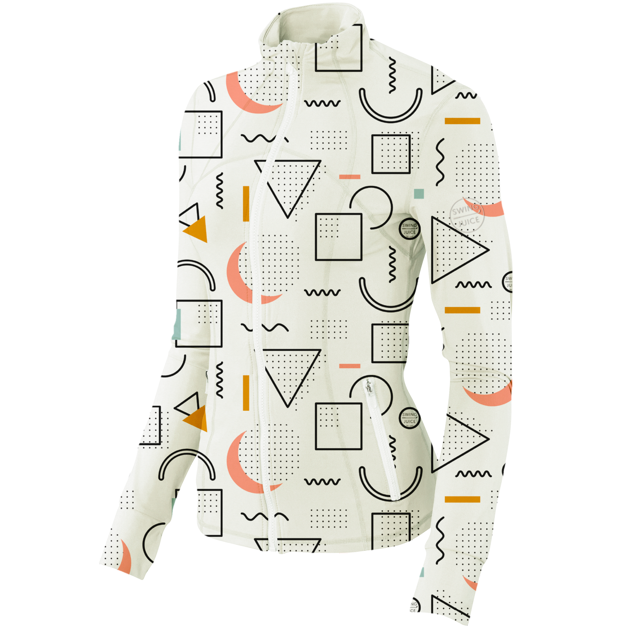 SwingJuice Golf 90's Golf Women's Full Zip Ivory Jacket - Tophatter Daily Deals