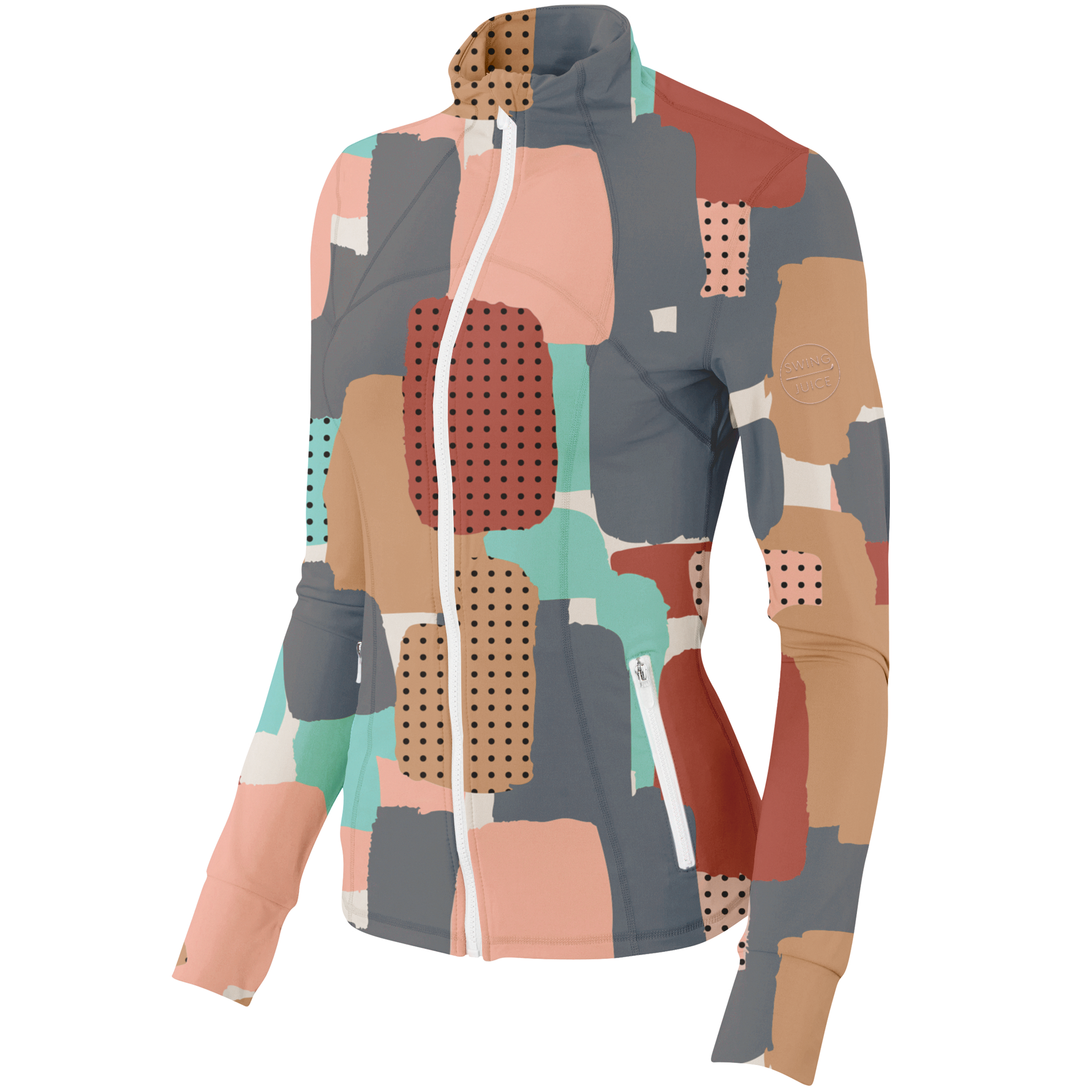 SwingJuice Golf Abstract Camo Women's Full Zip Multi Jackets - Tophatter Daily Deals