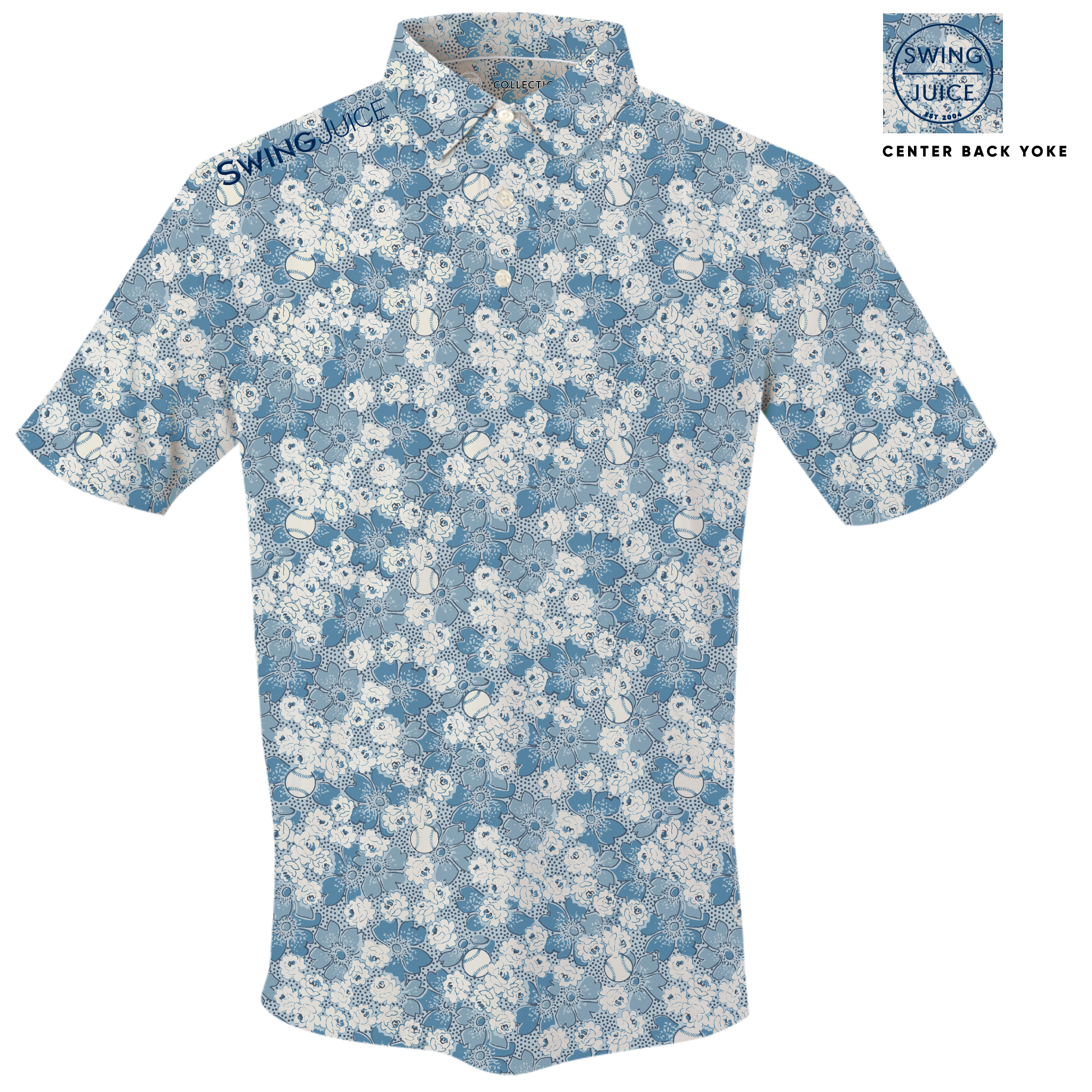 SwingJuice Golf Ballpark Floral Men's Polo Fade Polos - Tophatter Daily Deals