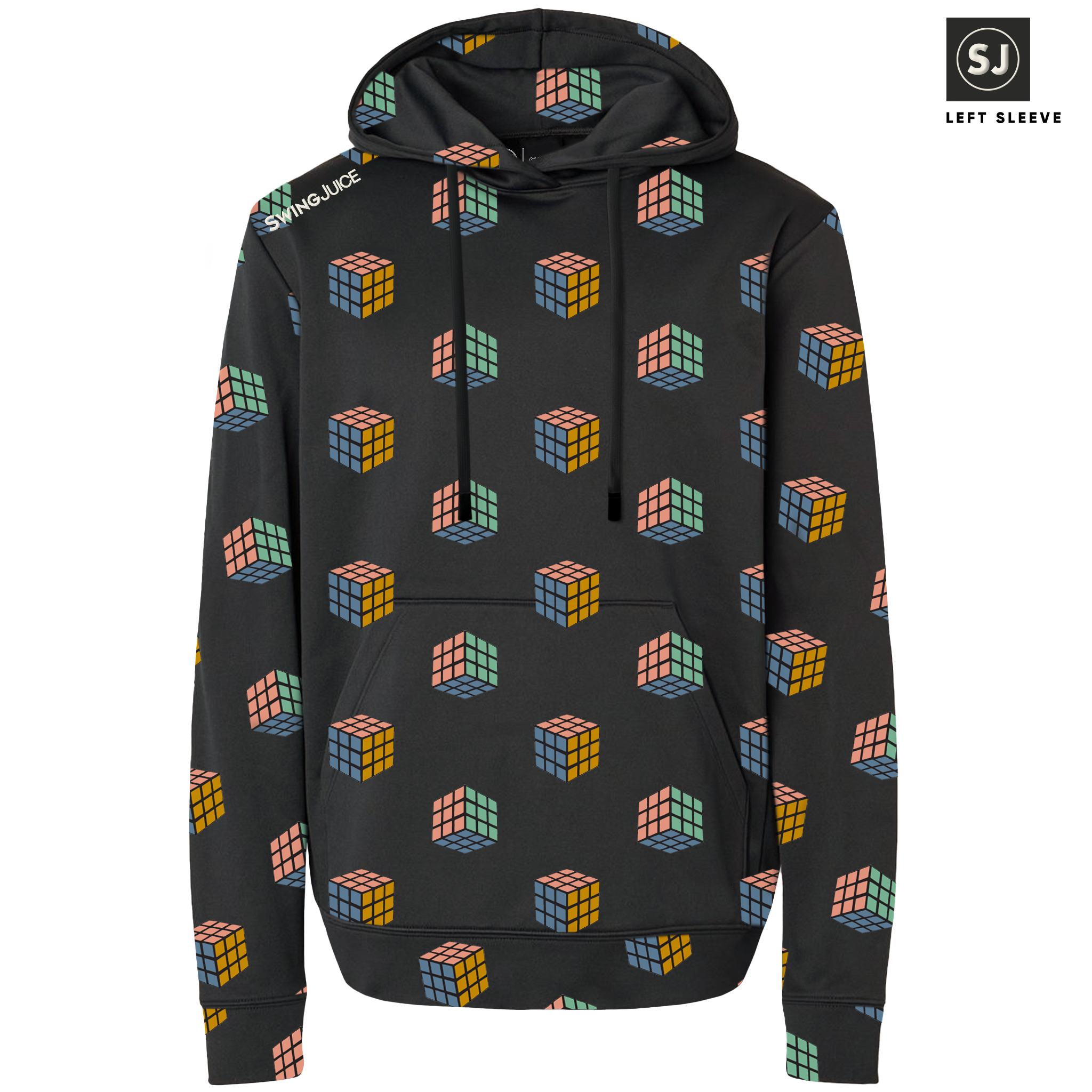 SwingJuice Golf Gamescape Men's Performance Hoodie Black Hoodie - Tophatter Daily Deals
