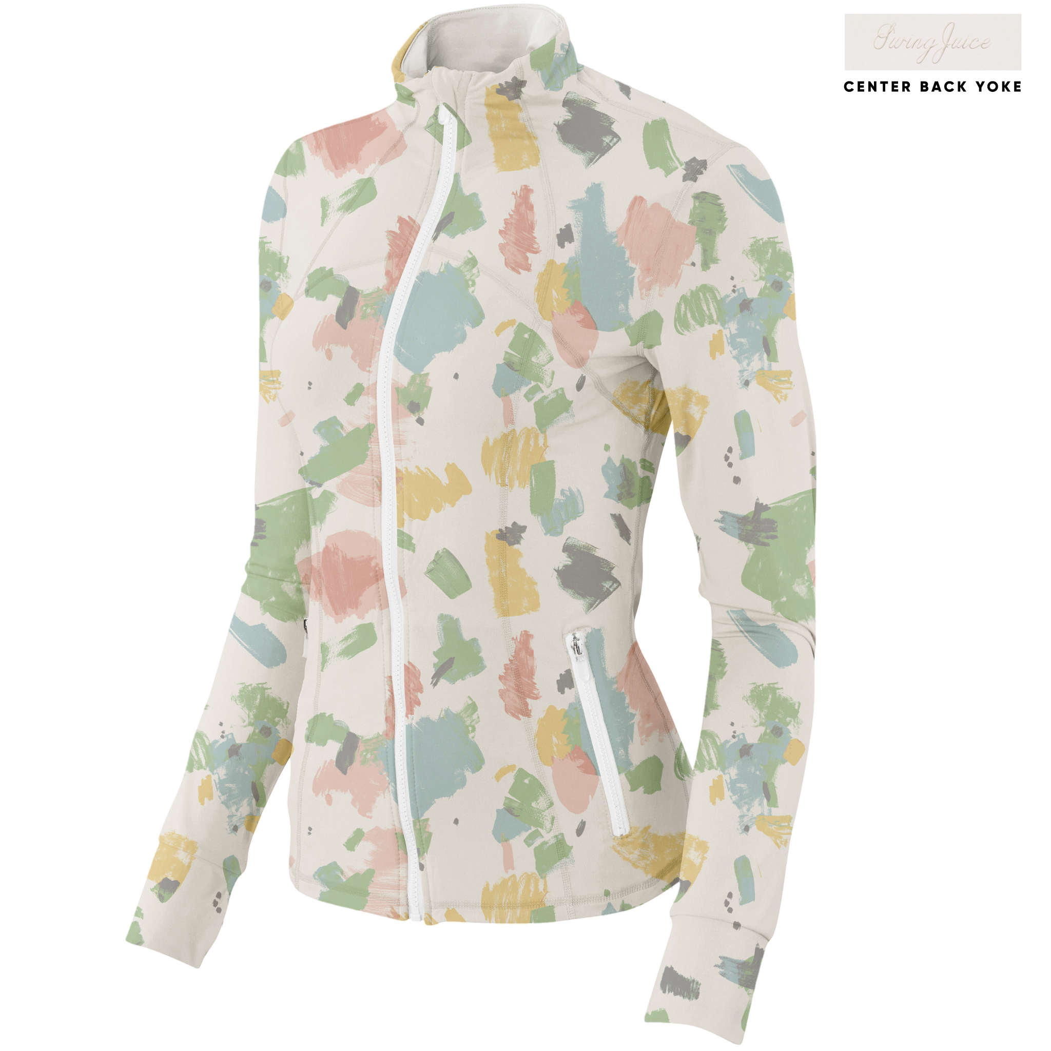 SwingJuice Golf Masterpiece Women's Full Zip Ivory Jackets - Tophatter Daily Deals