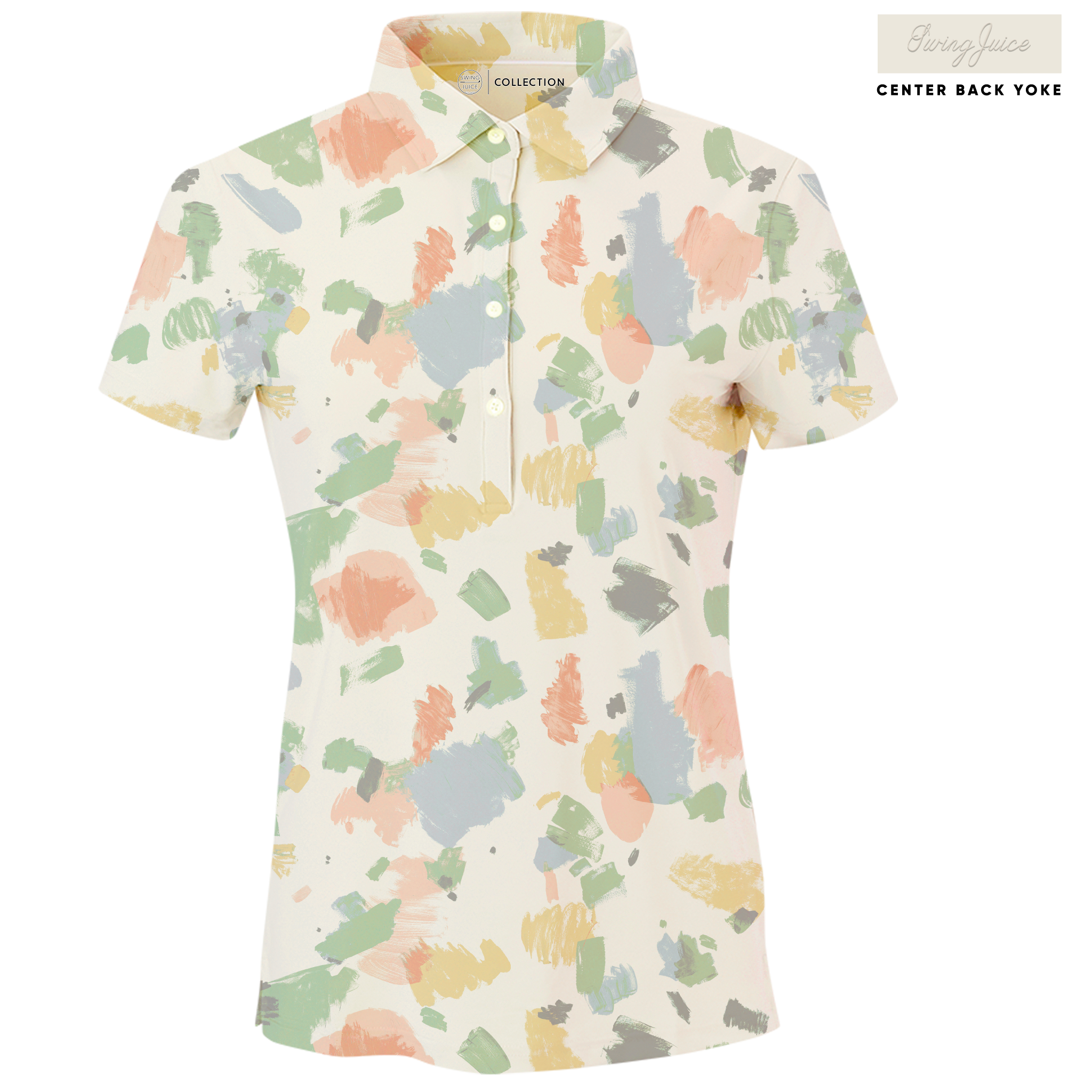 SwingJuice Golf Masterpiece Women's Polo Ivory Polos - Tophatter Daily Deals