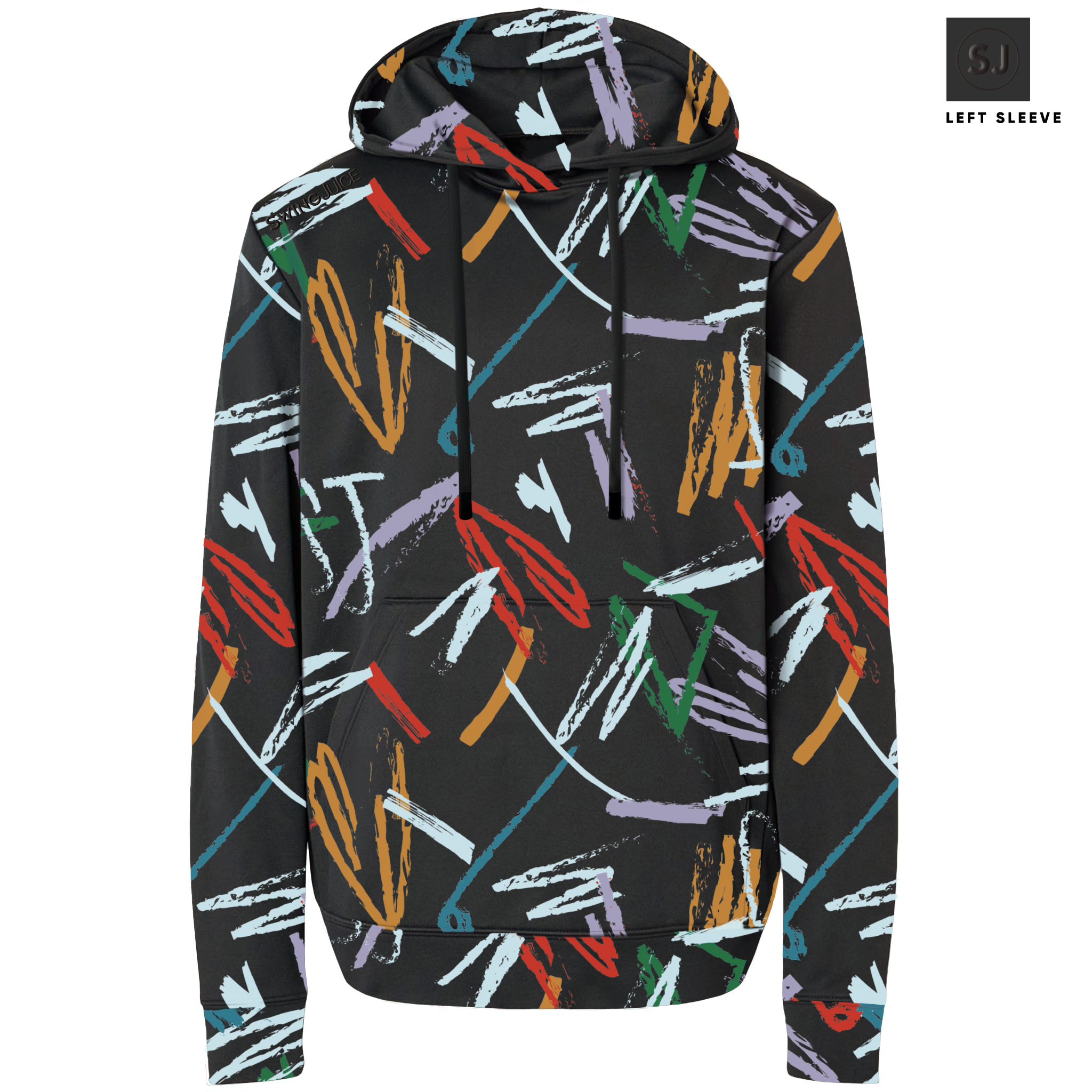 SwingJuice Golf Strokes Men's Performance Hoodie Black Hoodie - Tophatter Daily Deals